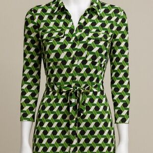 Merona Geometric Print Shirt Dress – Size L